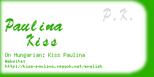 paulina kiss business card